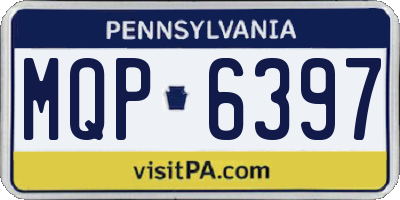PA license plate MQP6397
