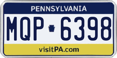 PA license plate MQP6398