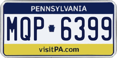 PA license plate MQP6399