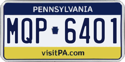 PA license plate MQP6401