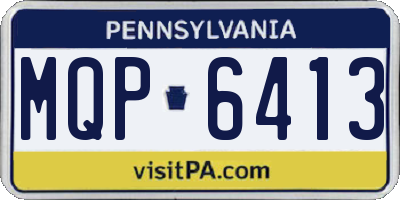 PA license plate MQP6413