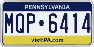 PA license plate MQP6414
