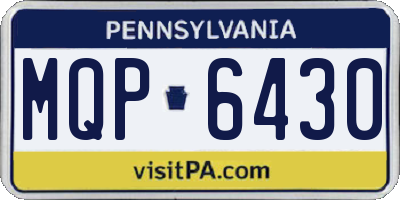 PA license plate MQP6430