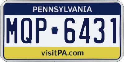 PA license plate MQP6431