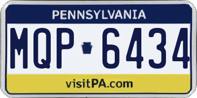 PA license plate MQP6434