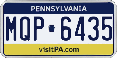 PA license plate MQP6435