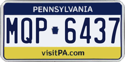 PA license plate MQP6437