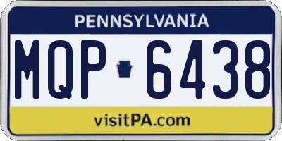 PA license plate MQP6438