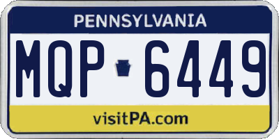 PA license plate MQP6449