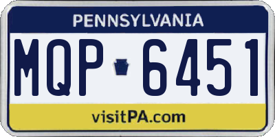 PA license plate MQP6451