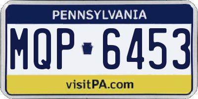PA license plate MQP6453