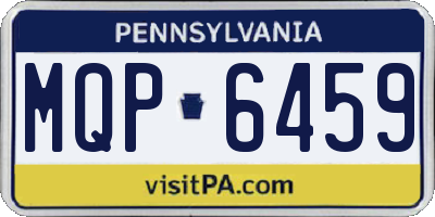 PA license plate MQP6459