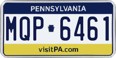 PA license plate MQP6461