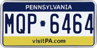 PA license plate MQP6464