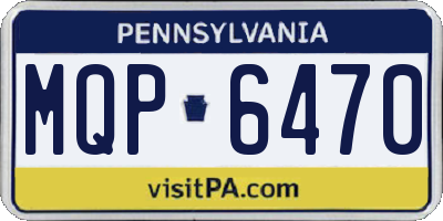PA license plate MQP6470