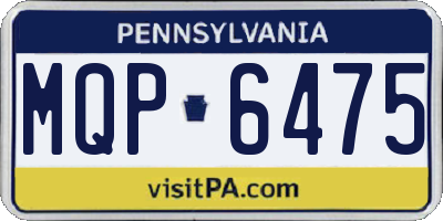 PA license plate MQP6475