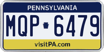 PA license plate MQP6479