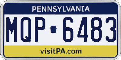 PA license plate MQP6483