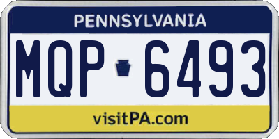 PA license plate MQP6493