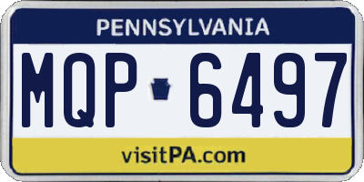 PA license plate MQP6497