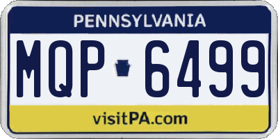 PA license plate MQP6499