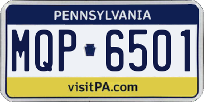 PA license plate MQP6501