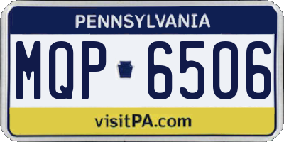 PA license plate MQP6506
