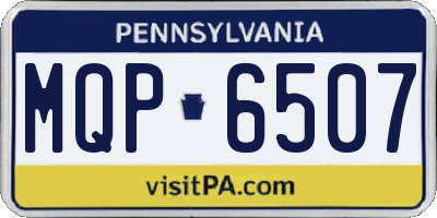 PA license plate MQP6507