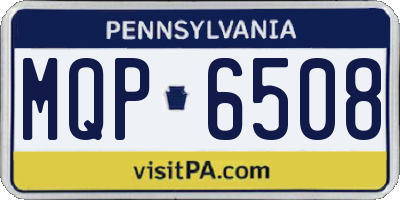 PA license plate MQP6508