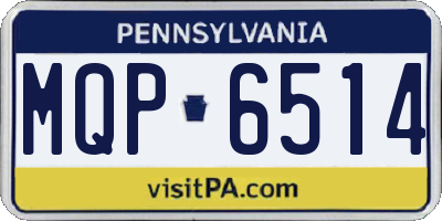PA license plate MQP6514