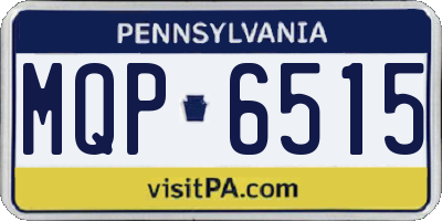 PA license plate MQP6515