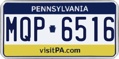 PA license plate MQP6516