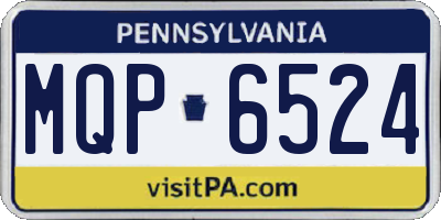 PA license plate MQP6524