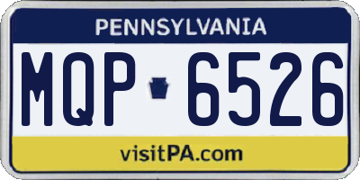 PA license plate MQP6526