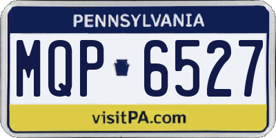 PA license plate MQP6527