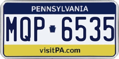 PA license plate MQP6535