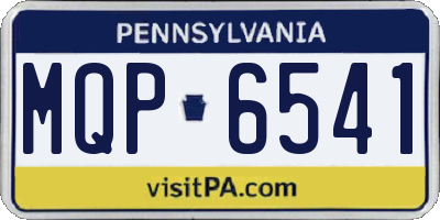 PA license plate MQP6541