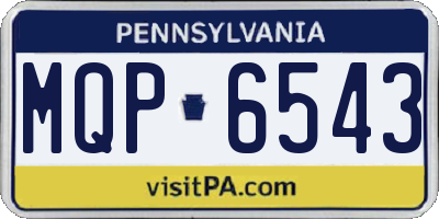 PA license plate MQP6543
