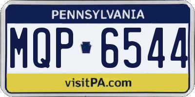 PA license plate MQP6544