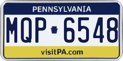PA license plate MQP6548