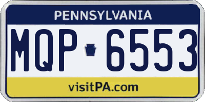 PA license plate MQP6553