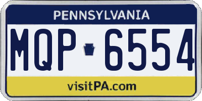 PA license plate MQP6554