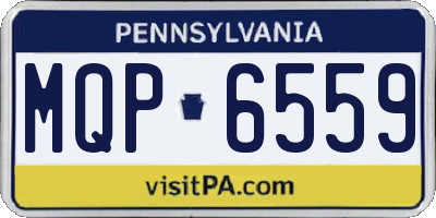 PA license plate MQP6559