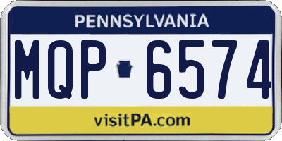 PA license plate MQP6574