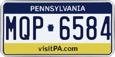 PA license plate MQP6584