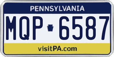 PA license plate MQP6587