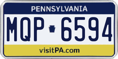 PA license plate MQP6594