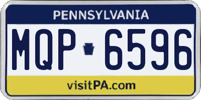 PA license plate MQP6596