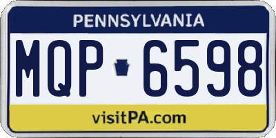 PA license plate MQP6598