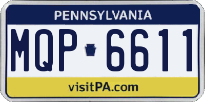PA license plate MQP6611
